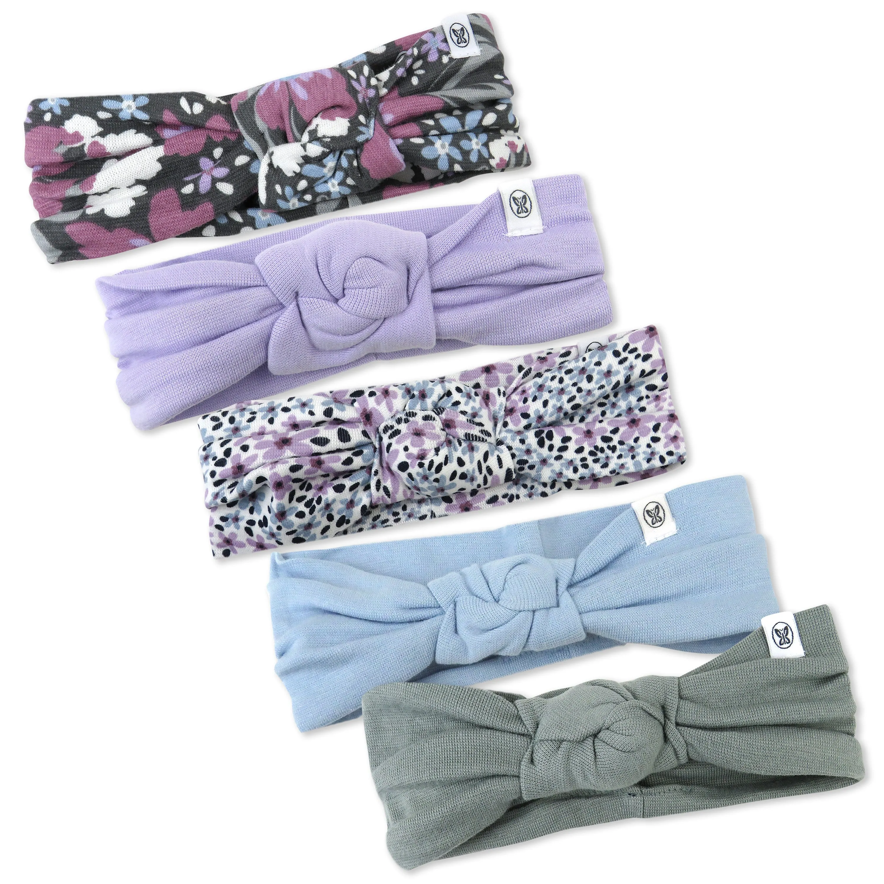 5-Pack Organic Cotton Knotted Headbands