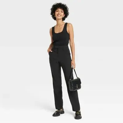 A New Day Women's Straight High Rise Stovepipe Trousers