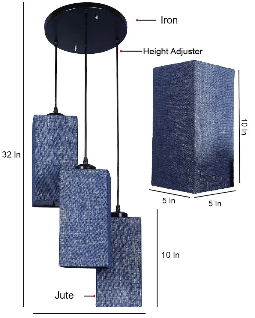 Aesthetic Square Cotton Cluster Hanging Lamp