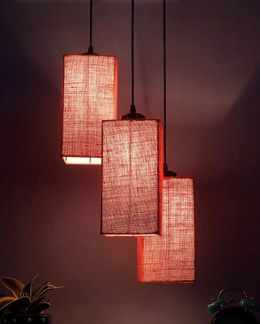 Aesthetic Square Cotton Cluster Hanging Lamp