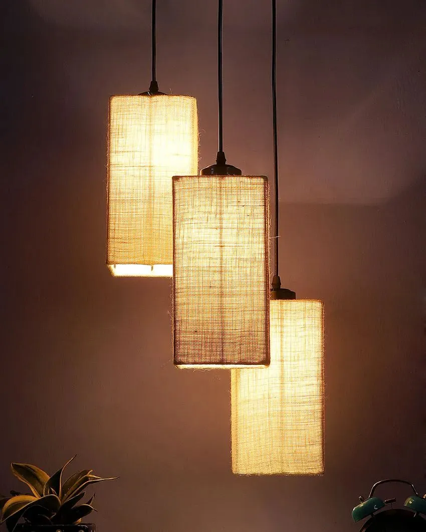 Aesthetic Square Cotton Cluster Hanging Lamp