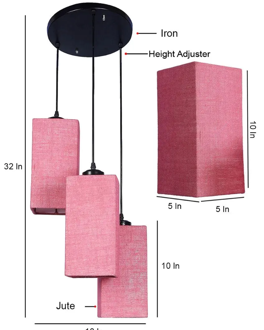 Aesthetic Square Cotton Cluster Hanging Lamp