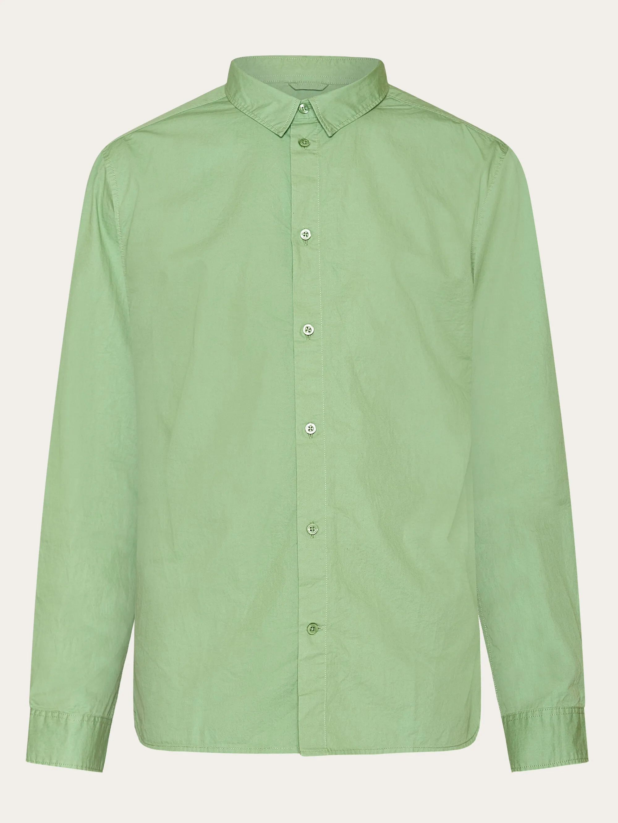 ALF regular crispy cotton shirt - GOTS/Vegan - Shale Green