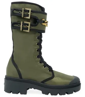 Army Green Vegan Chain Boot