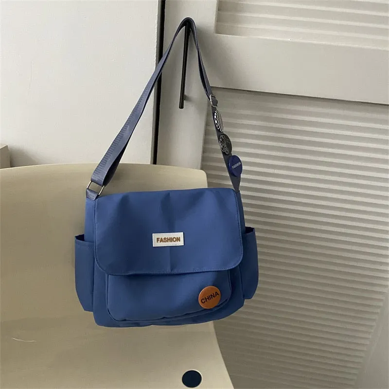 Back to school Japanese Fashion Single Shoulder Bag Large Capacity Crossbody Bag High School Girls JK Bag Canvas Bag Ita Bag Y2k Bags for Women