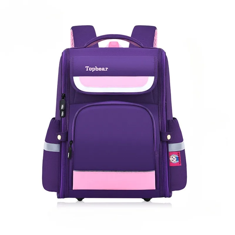 Back to school Korean Kid Schoolbags Elementary School Backpack Reflective Strip Spine Protection Backpack Large-capacity Waterproof School Bag