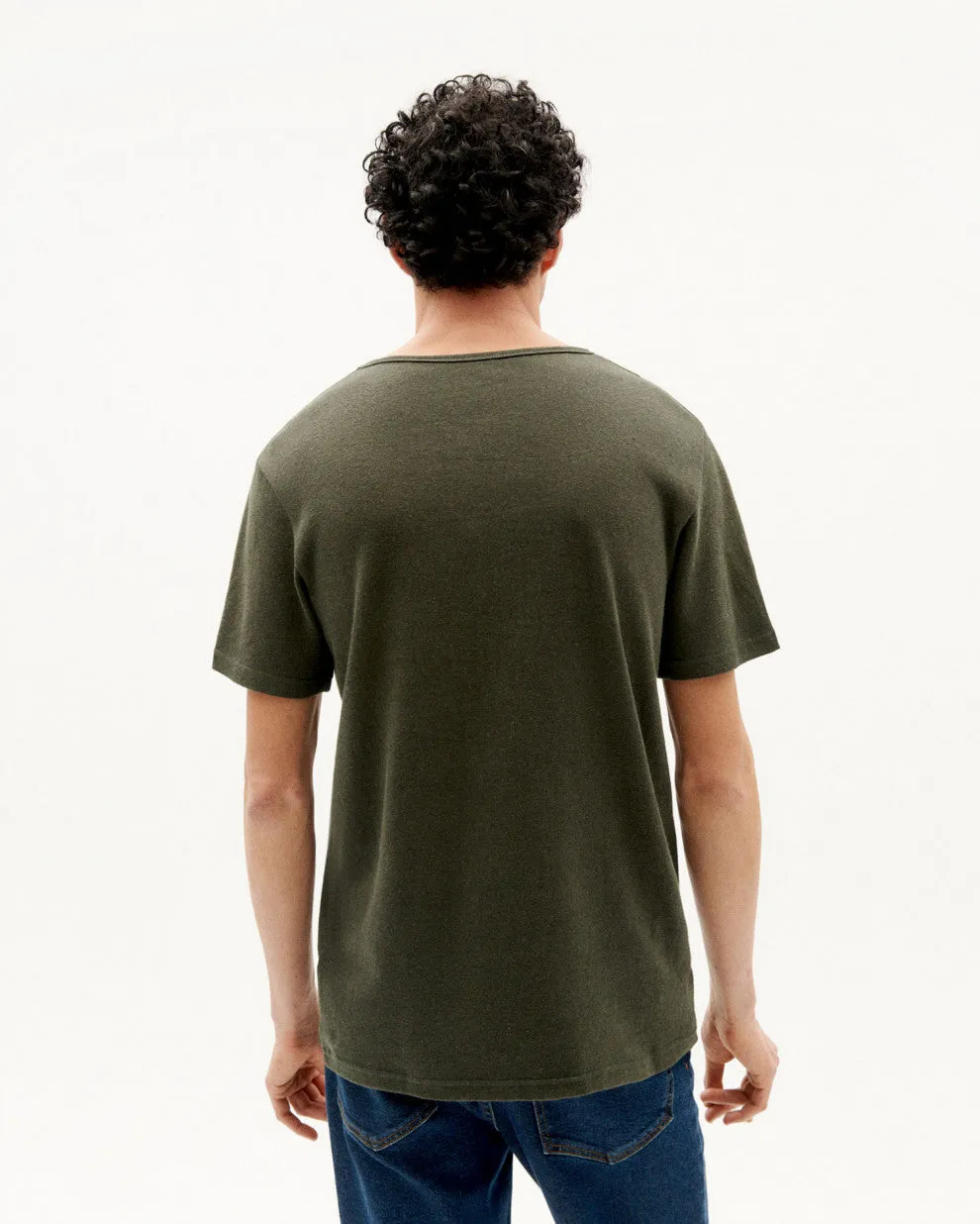 Basic Dark Green Hemp   Organic Cotton T-Shirt