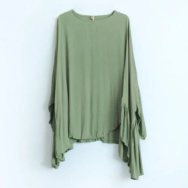 Batwing Sleeves Oversized Top | Lotus