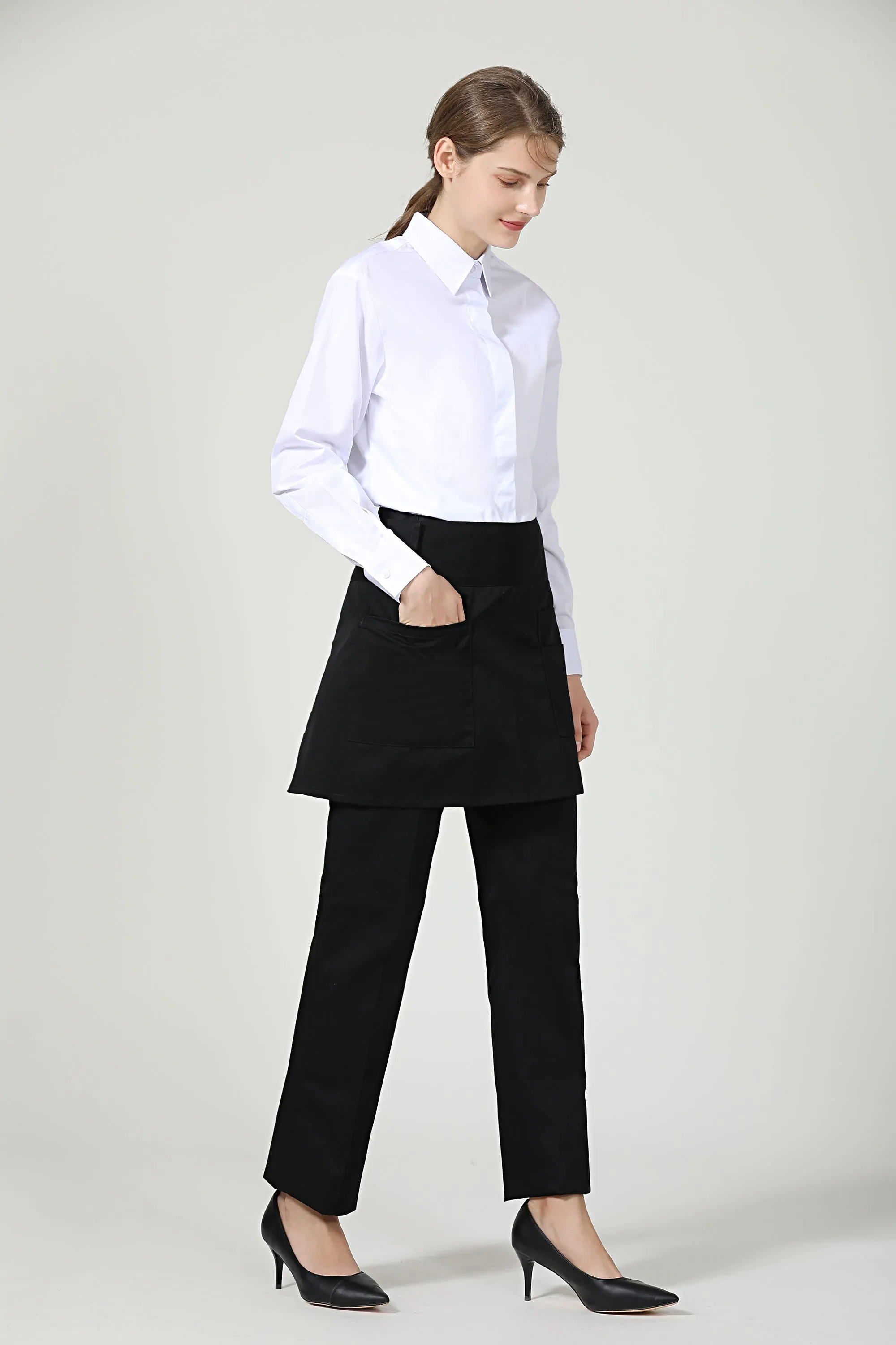 Black Short Service Apron