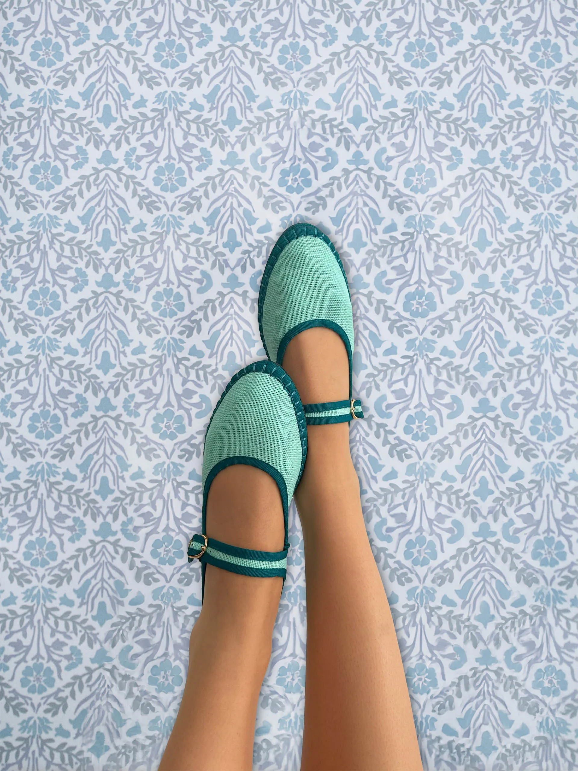 Blue Boromir Mary Jane flats