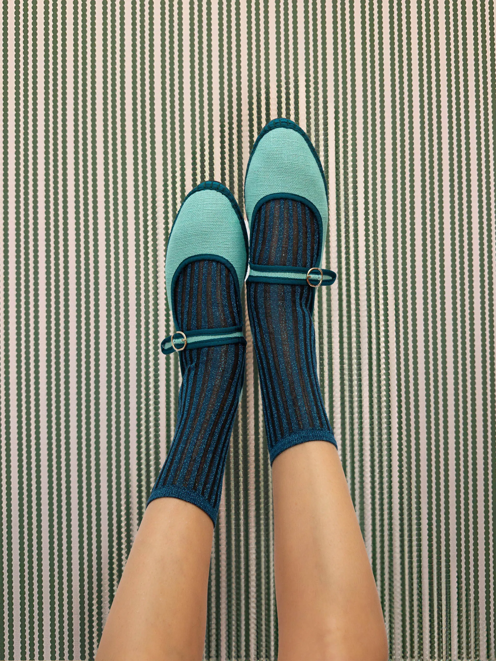 Blue Boromir Mary Jane flats