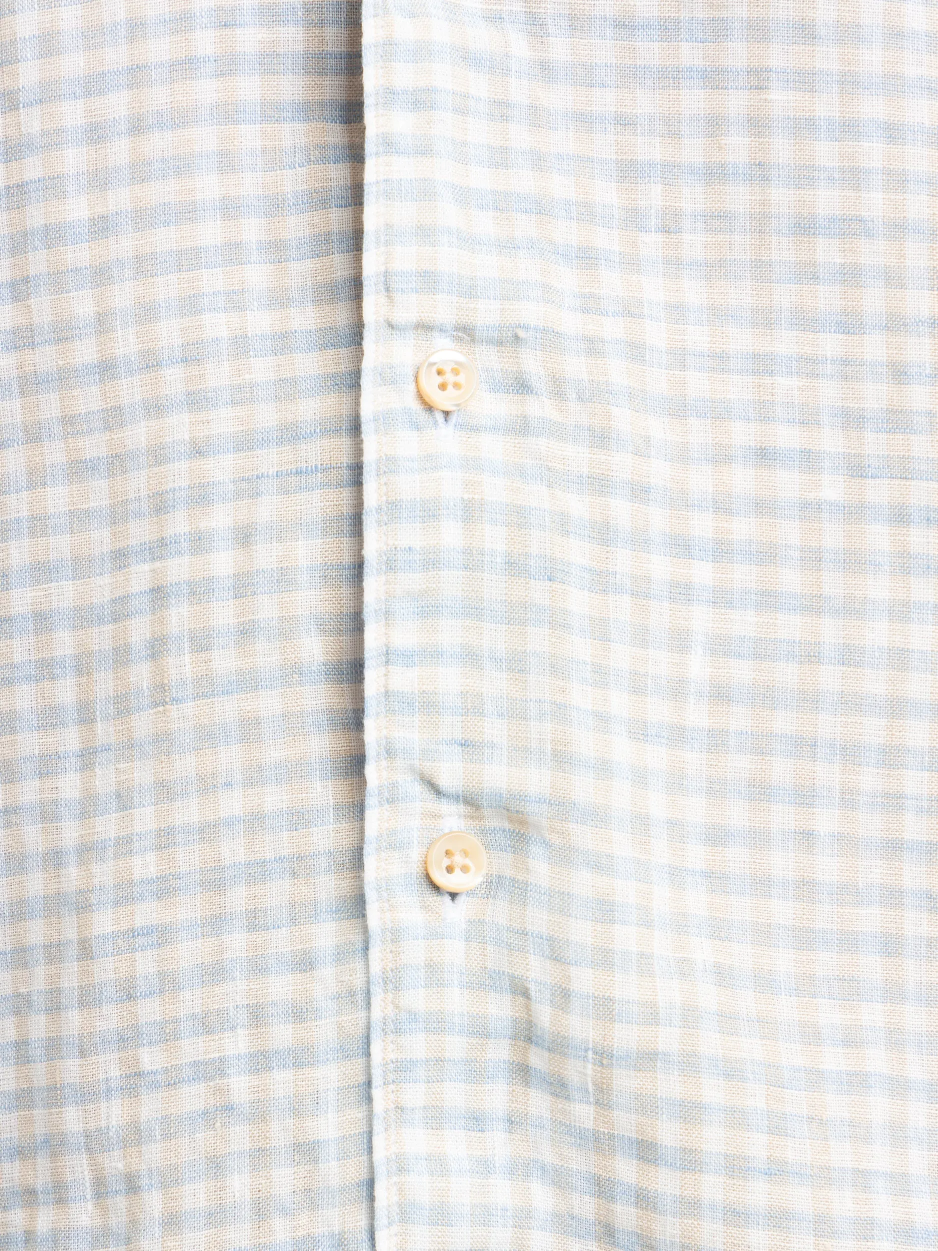 Blue Checked Linen Shirt