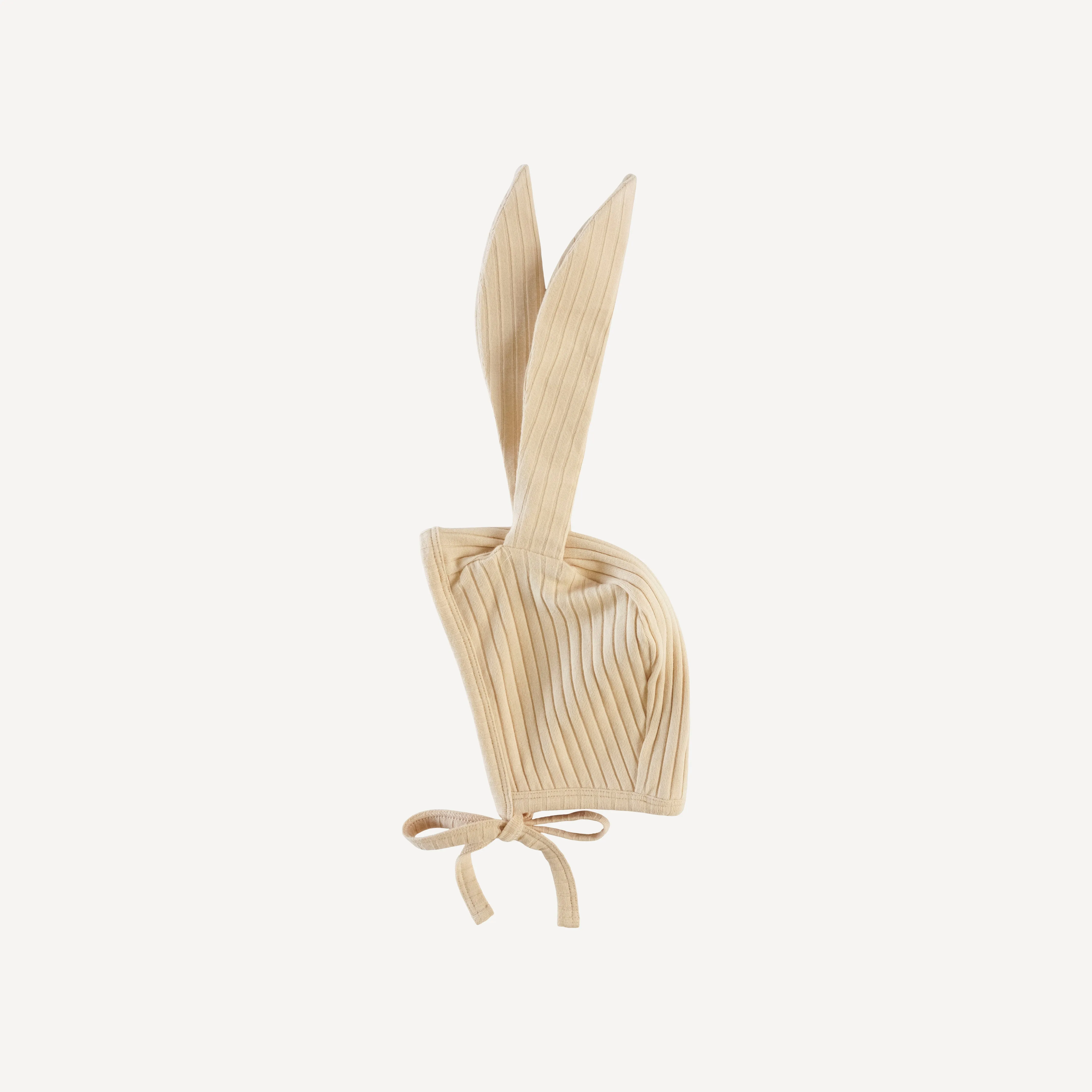 bunny hat | marzipan | organic cotton wide rib