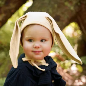 bunny hat | marzipan | organic cotton wide rib