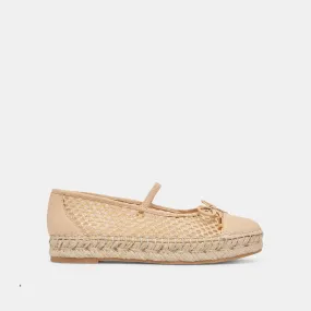 CAMBRE BALLET FLATS LT NATURAL WOVEN MESH