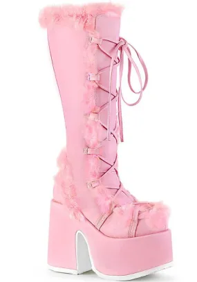 CAMEL-311 [Pastel Pink] | PLATFORM BOOTS [IN STOCK]**