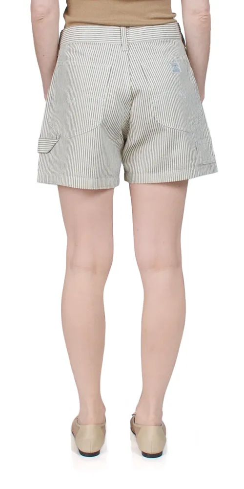 Carpenter Striped Cotton Shorts