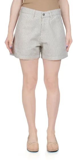 Carpenter Striped Cotton Shorts