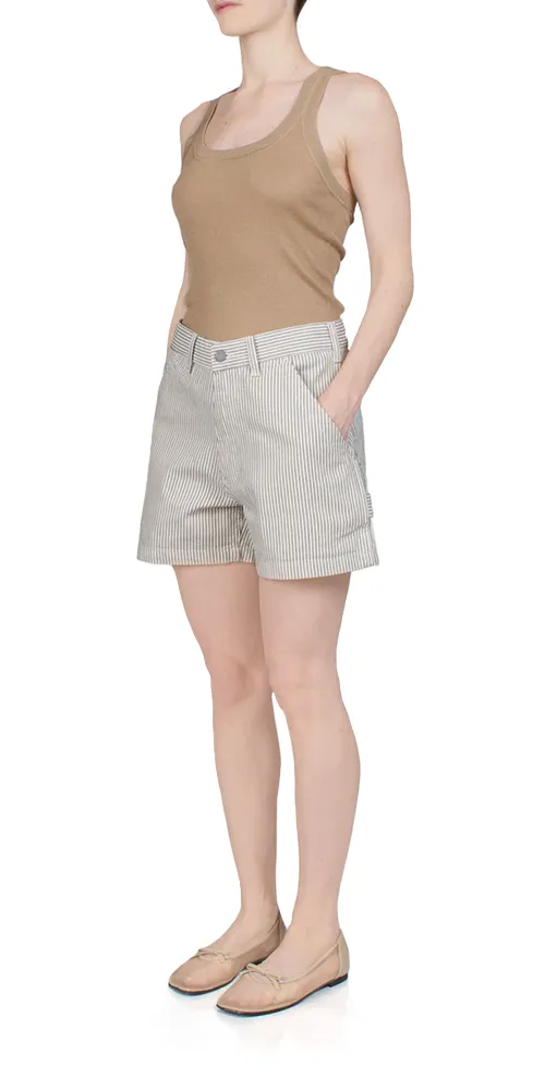 Carpenter Striped Cotton Shorts