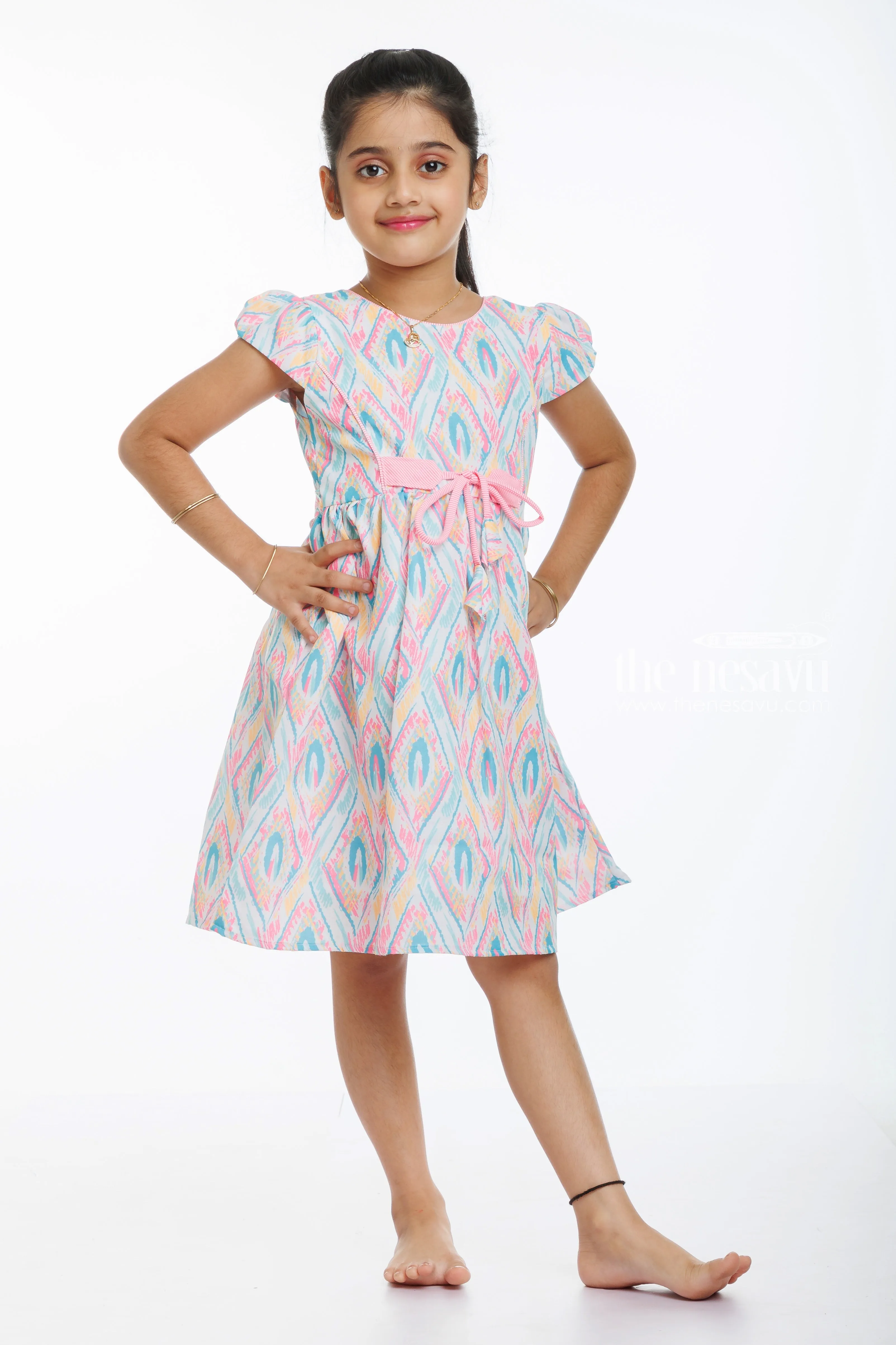 Charming Summer Floral Cotton Frock for Girls