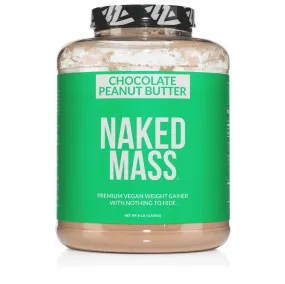 Chocolate Peanut Butter Vegan Weight Gainer Supplement | Naked Vegan Mass - 8LB