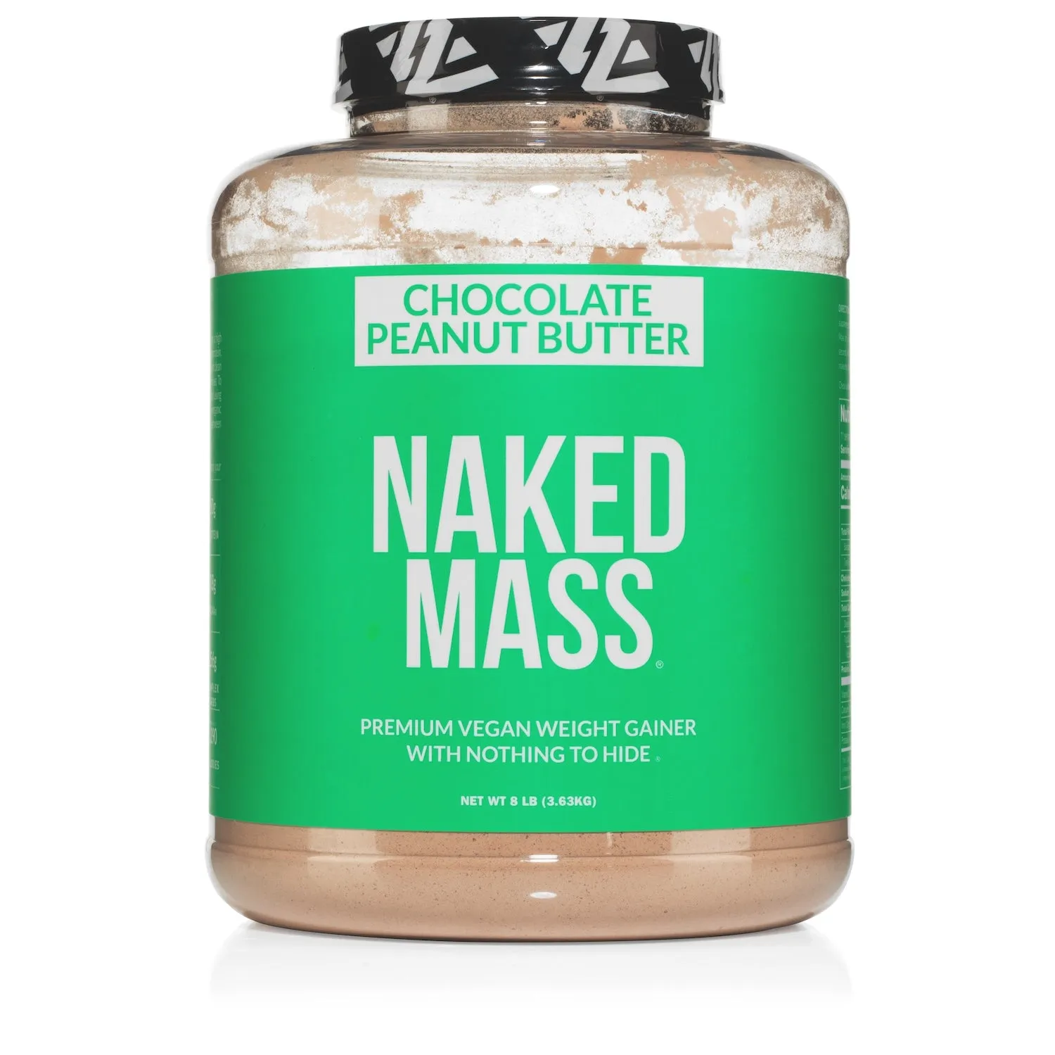 Chocolate Peanut Butter Vegan Weight Gainer Supplement | Naked Vegan Mass - 8LB