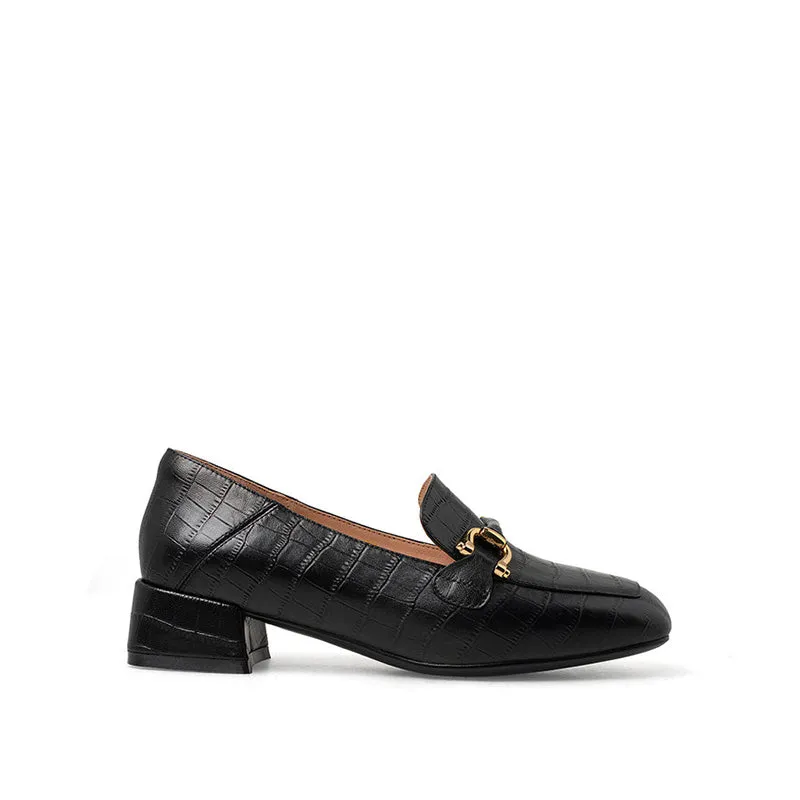 Chunky Heel Retro Commuter Loafers