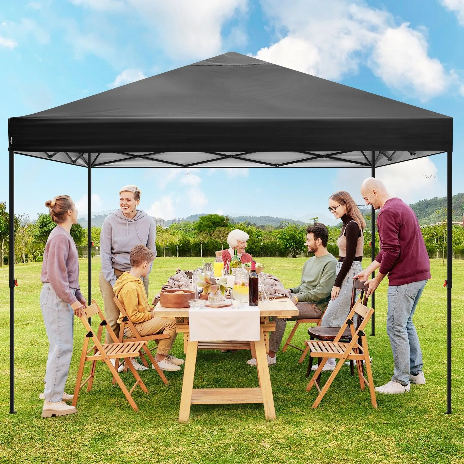 COBIZI Pop Up Canopy Gazebo Shade Party Tent 10'x10' with Carry Bag