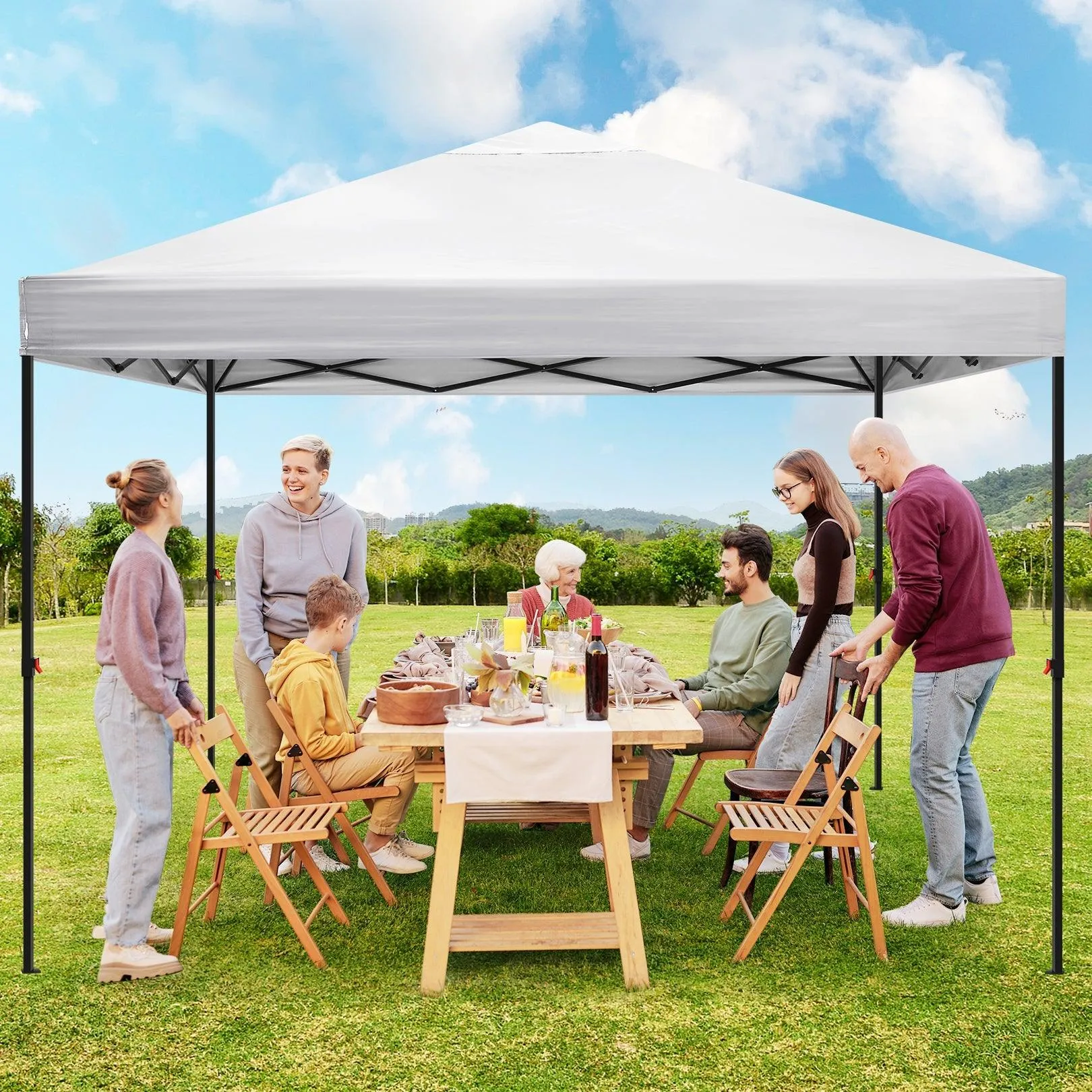 COBIZI Pop Up Canopy Gazebo Shade Party Tent 10'x10' with Carry Bag