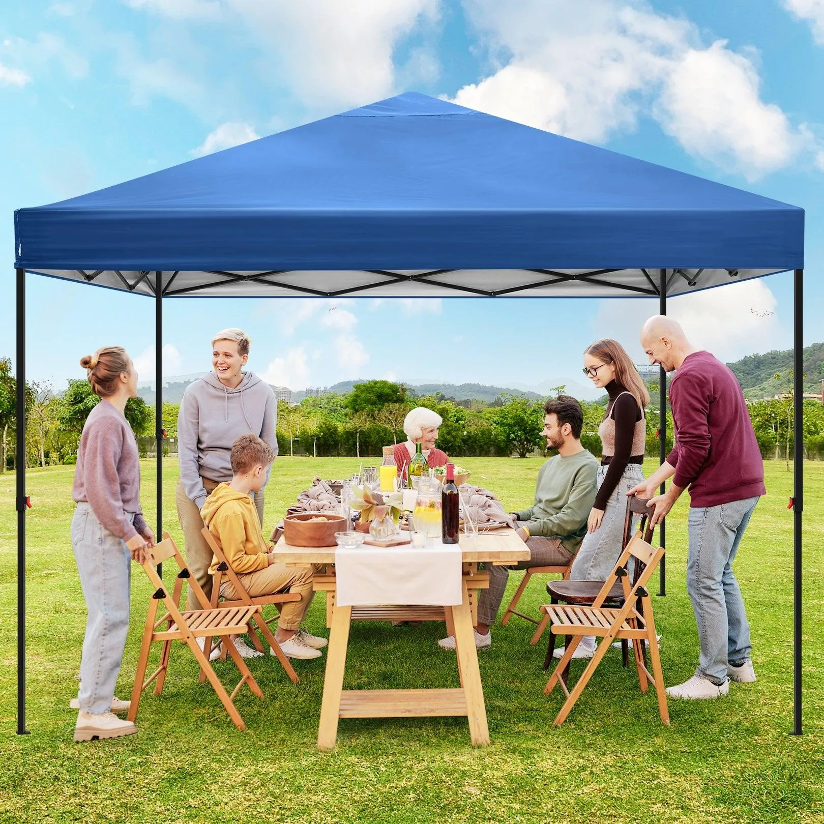 COBIZI Pop Up Canopy Gazebo Shade Party Tent 10'x10' with Carry Bag