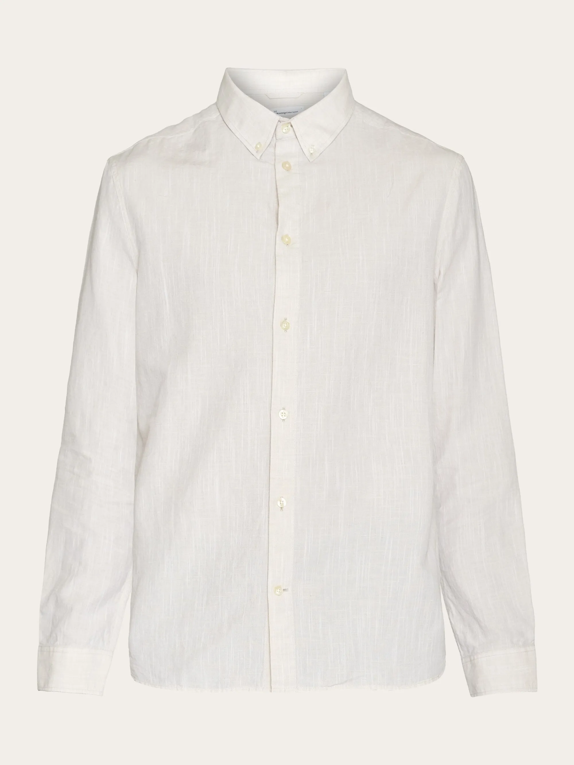 Custom fit linen shirt - Light feather gray