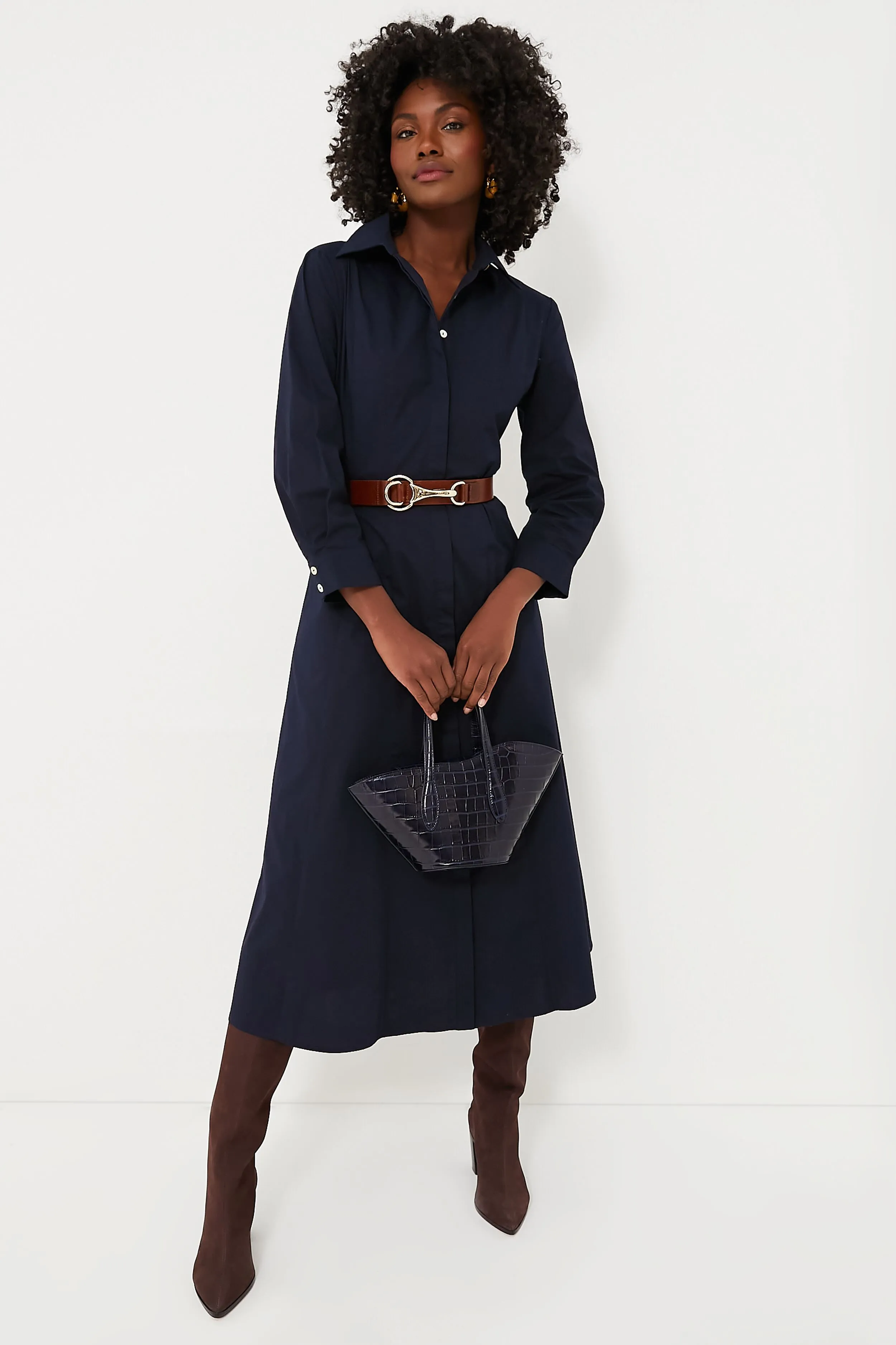 Dark Navy Briana Midi Dress