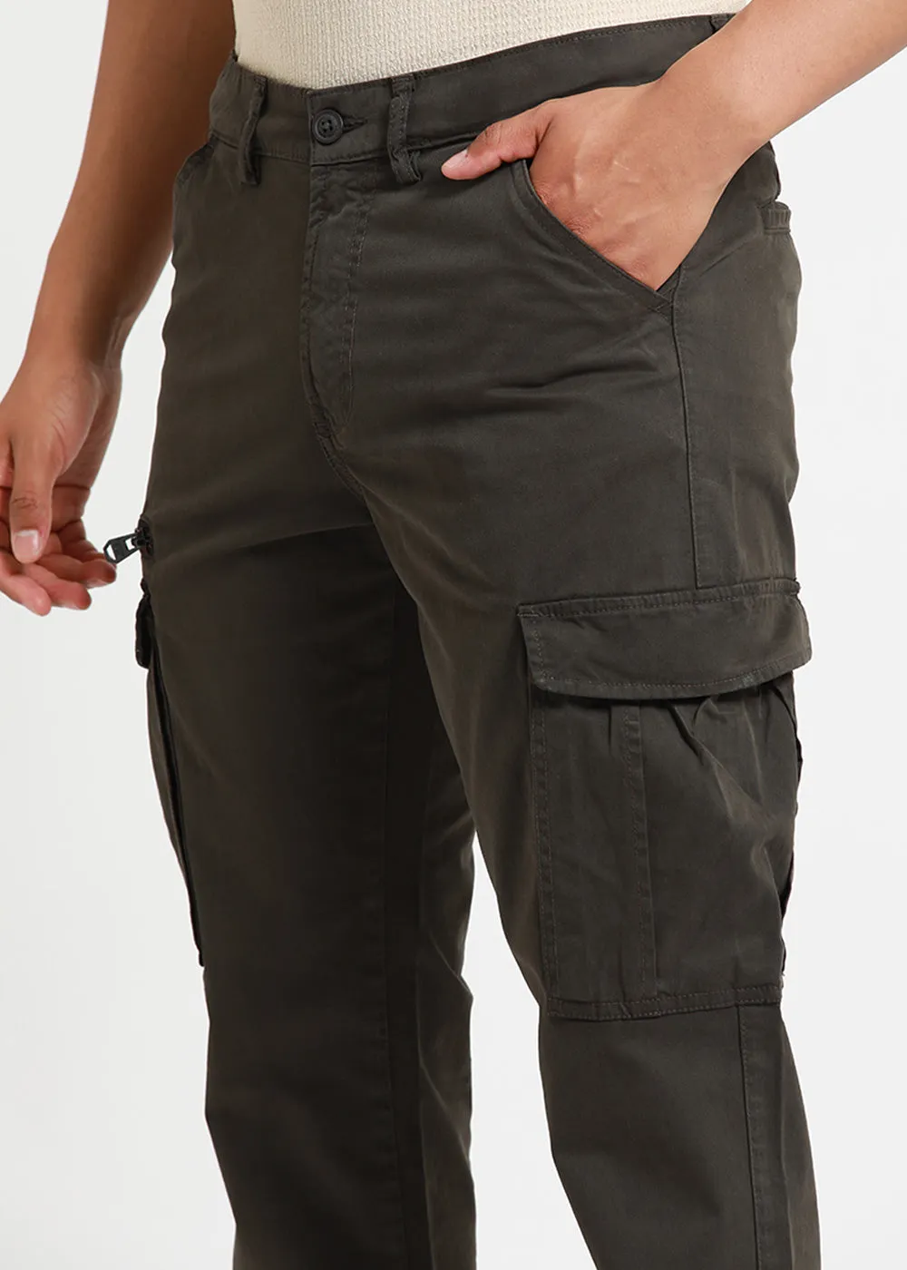 Dark Olive Zip Cargo