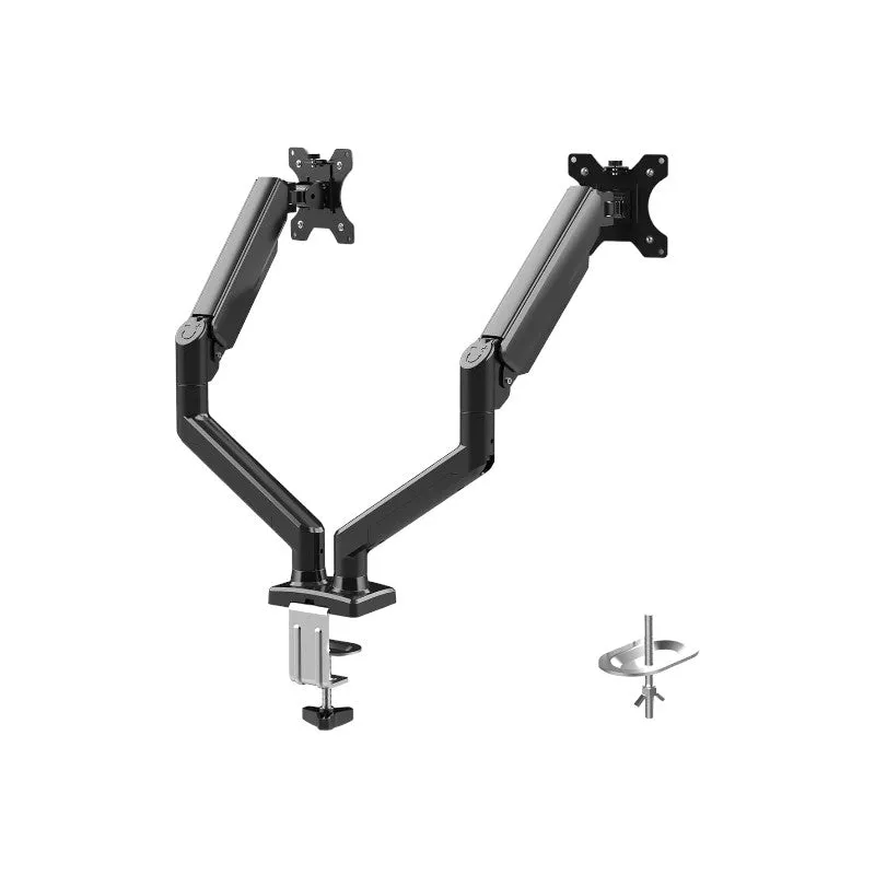 Dual Gas Spring Monitor Arm Desk Mount for 13-32 Inch Monitors