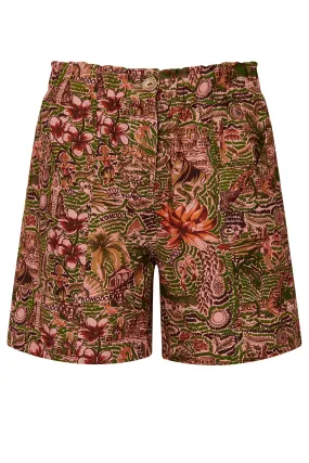 DUNE - Organic Cotton Tropical Print Pink Shorts