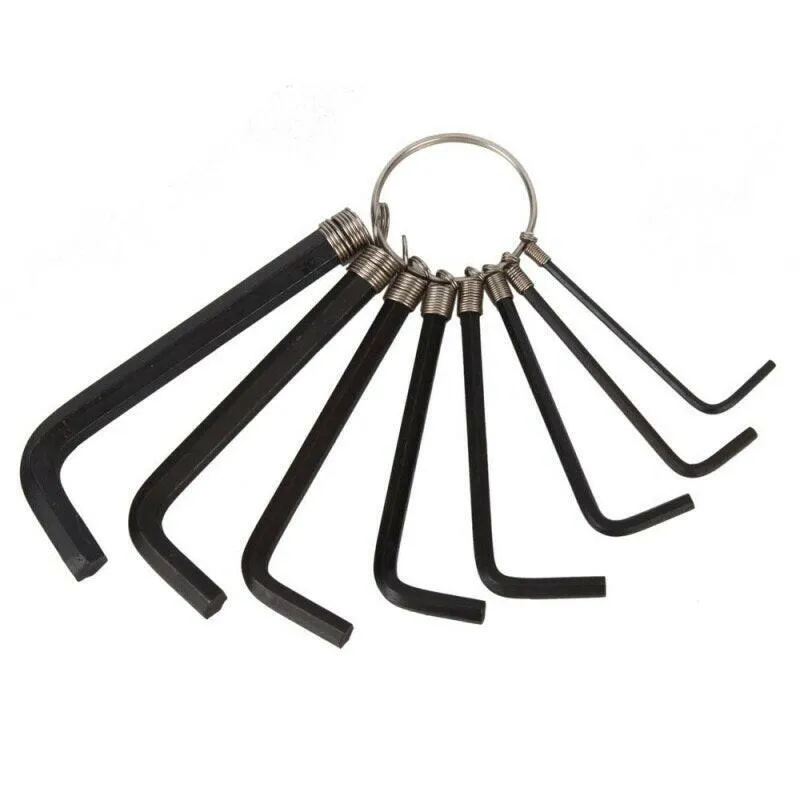 Eight In One Bicycle Repair Tool Flat Head Hex Key Blackened Hexagonal Key Set Hexagonal Spring Ring Bicycle Accessories