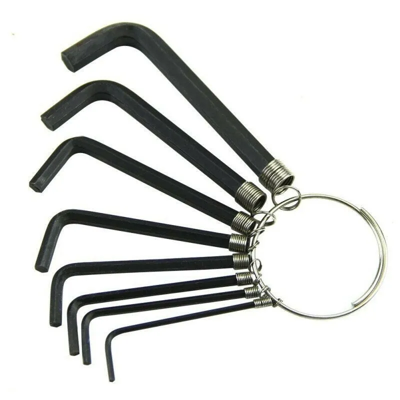 Eight In One Bicycle Repair Tool Flat Head Hex Key Blackened Hexagonal Key Set Hexagonal Spring Ring Bicycle Accessories