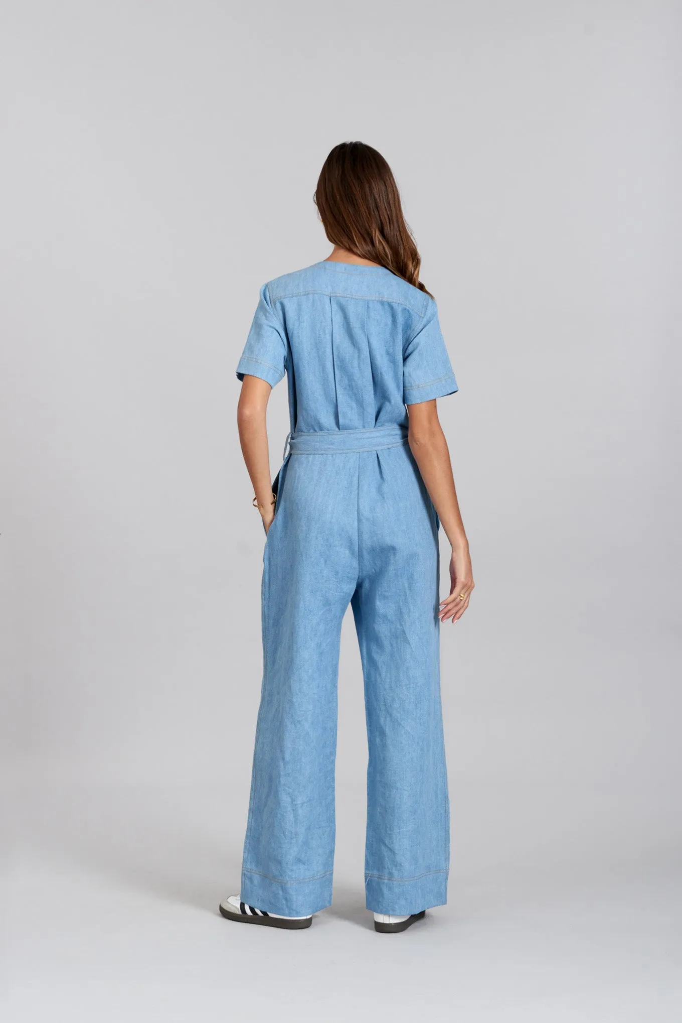 ELOUISE - Organic Cotton Jumpsuit Light Wash