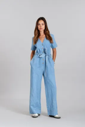 ELOUISE - Organic Cotton Jumpsuit Light Wash