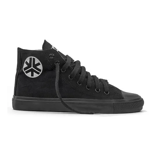 Etiko Fairtrade Hi Top All Black Sneakers