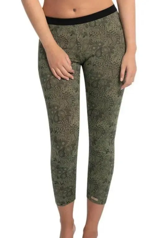 FAIRTRADE ORGANIC GREEN LEGGINGS by Comazo