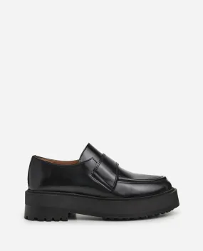 Flattered Leo Black Leather Loafers