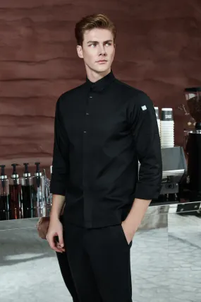 Flynn Black Chef Jacket, Long Sleeve