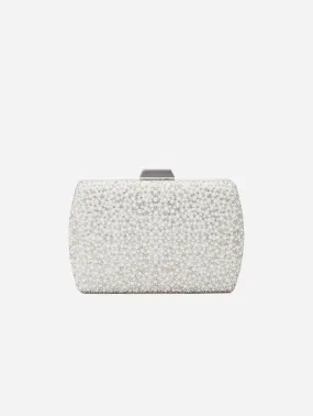 Francisca Vegan Glitter Clutch | Pearl