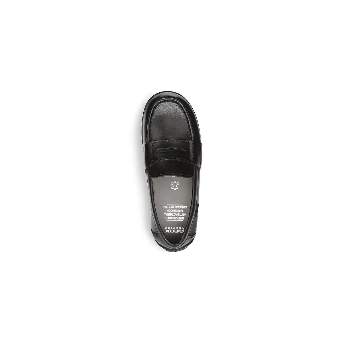 Geox Respira Boys Leather Slip On Penny Loafers