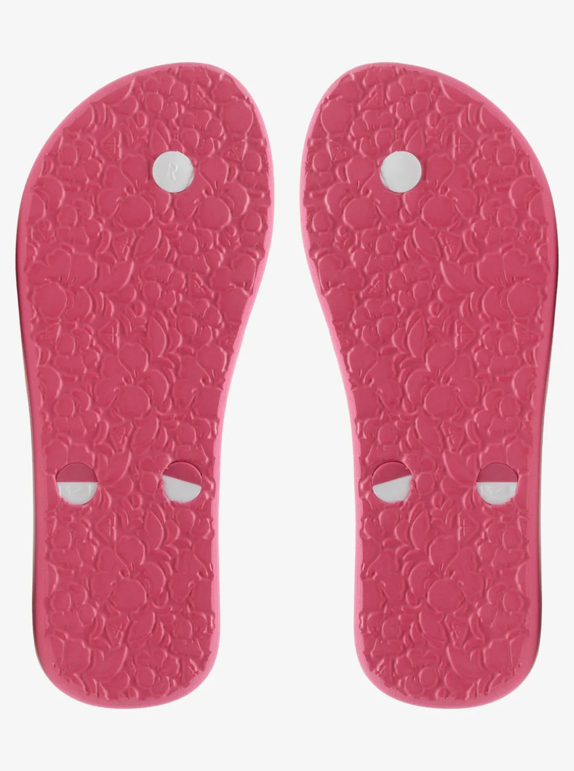 Girls 4-16 Tahiti Flip-Flops - Super Pink/White