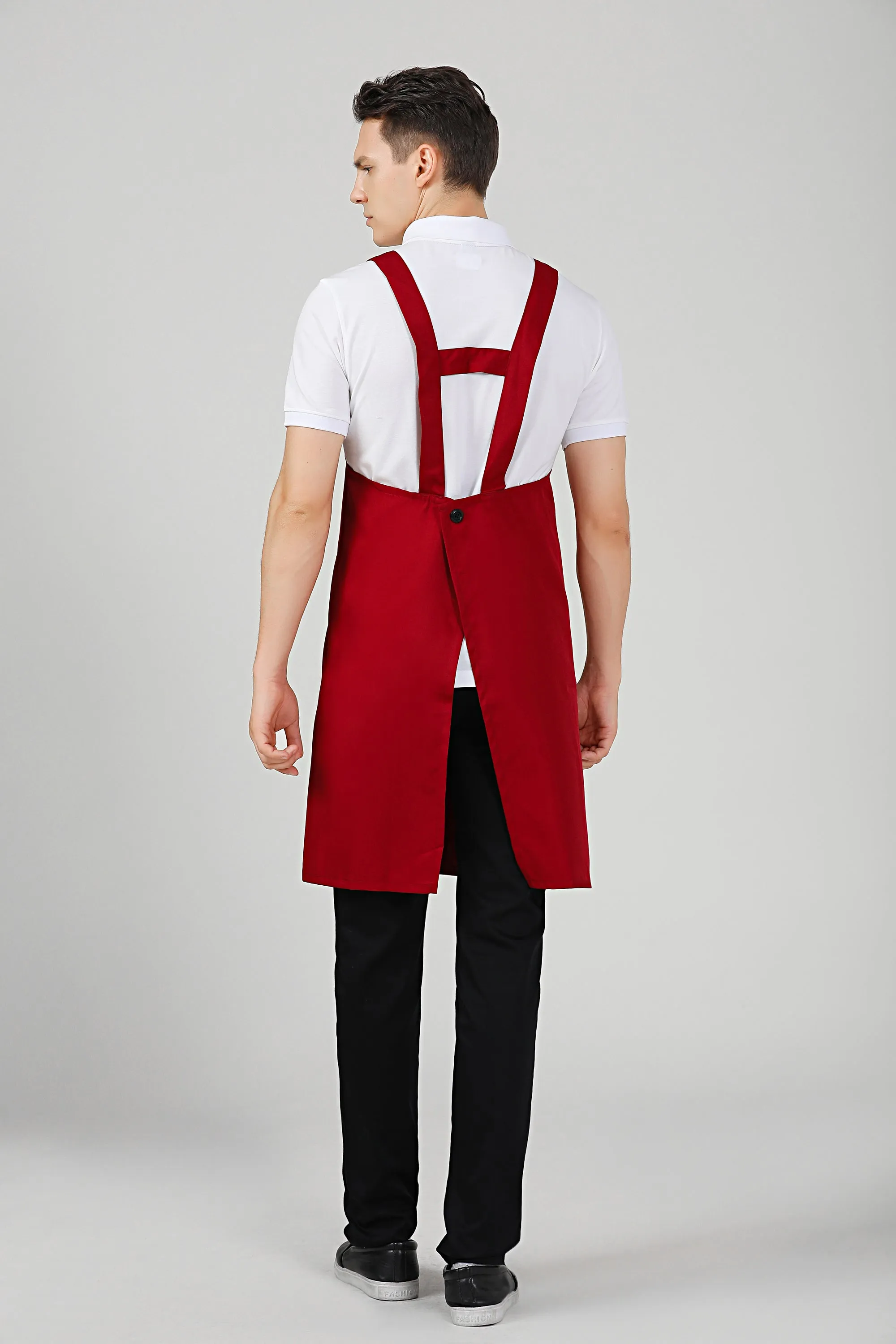 Hansel Maroon Service Bib Apron