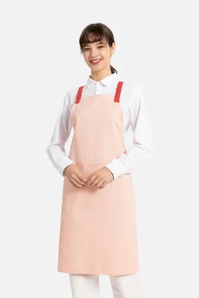 Hayden Pink Canvas Bib Apron