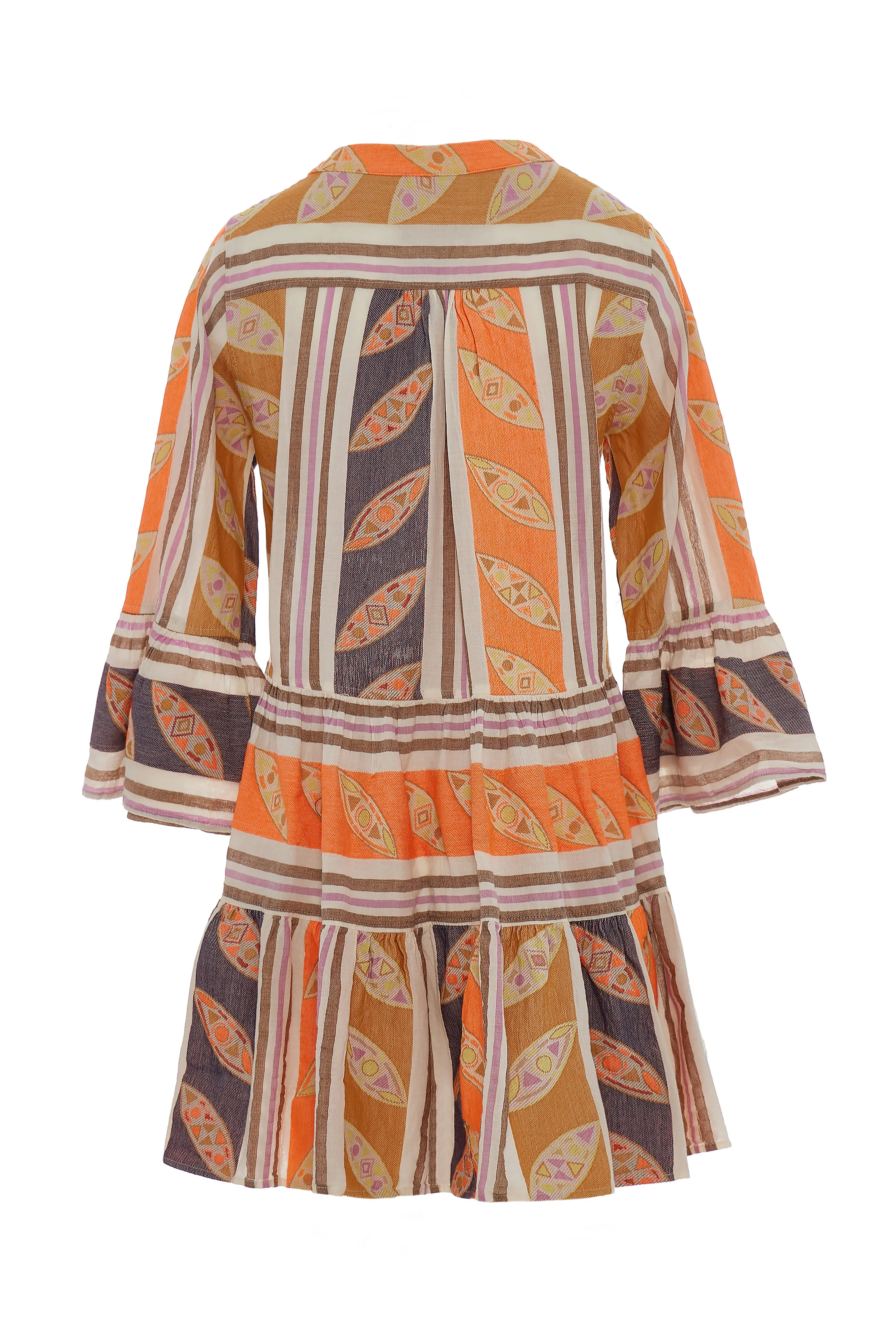 Hermosa Short Dress Orange/Lilac