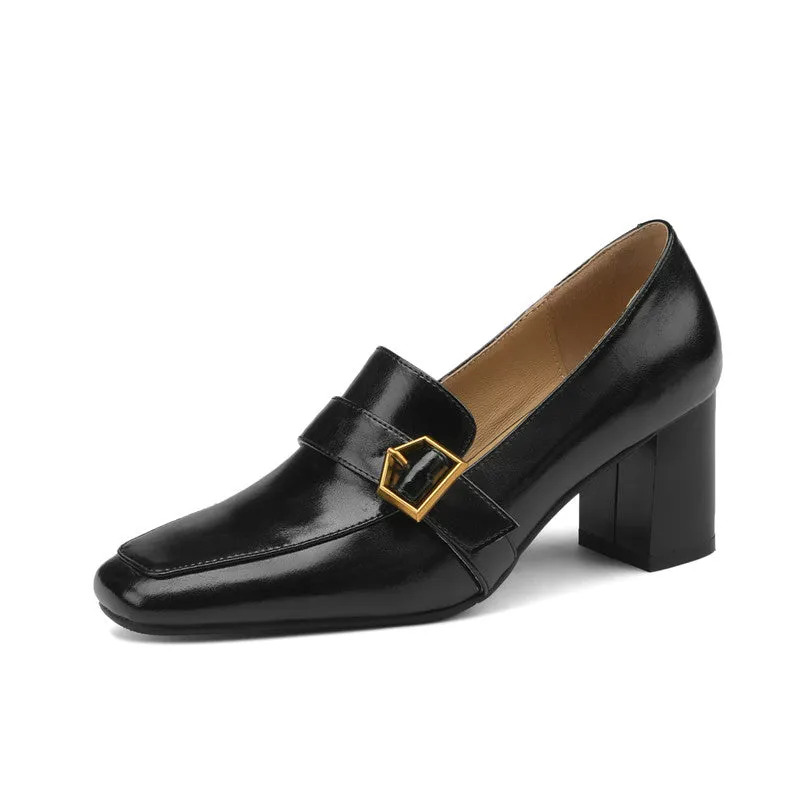 Indie High Heeled Loafers Black